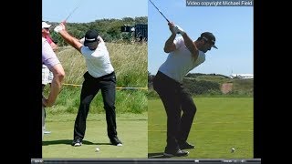 Jon Rahm golf swing  Long Iron faceon amp downtheline July 2017 [upl. by Gallagher866]