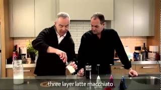 aerolatte  milk frother makes three layer caffè latte macchiato [upl. by Xantha430]