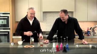 How to make a frappé coffee using an aerolatte milk frother [upl. by Anallese]