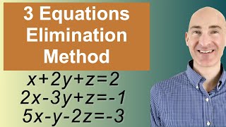 Solving Systems of 3 Equations Elimination [upl. by Andersen]