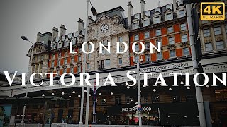 London Victoria Station Walk Through England 4K [upl. by Lemuela]