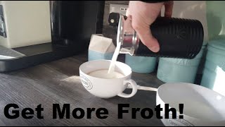 How to Get More Froth from Your Nespresso Coffee Aeroccino  Nespresso tips and help [upl. by Aivlys]