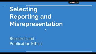 Selective Reporting and Misrepresentation of data Research and Publication ethics Phd coursework [upl. by Amargo]