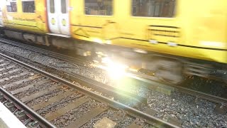 Merseyrail 507 009 making arcs at Birkdale station [upl. by Kacy]