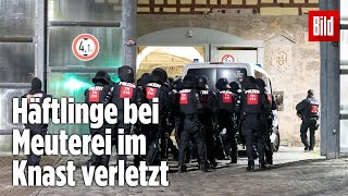 Gefängnismeuterei Polizei stürmt Knast in Thüringen  JVA Untermaßfeld [upl. by Nosimaj503]